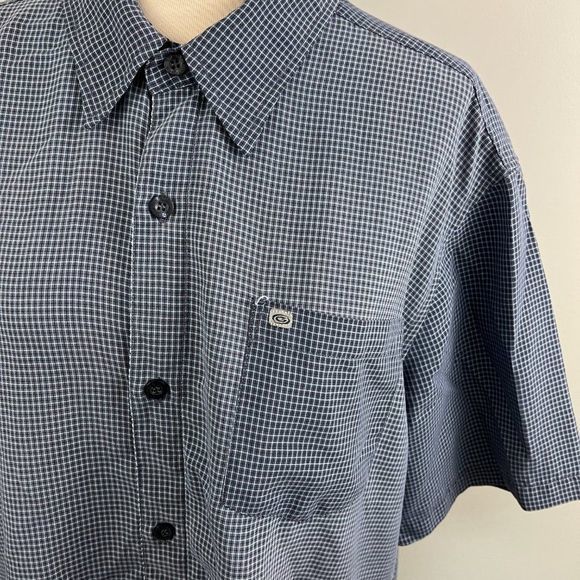 🌿4/$35🌿GOTCHA Blue Plaid Button Down‎ Shirt (L) - Picture 3 of 8